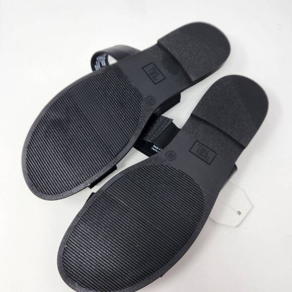 Time And Tru Women's Memory Foam Black Sandals 6.5 - Picture 8 of 9